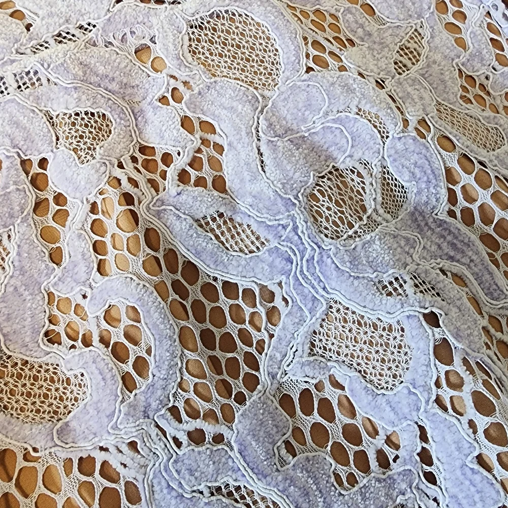 For Love & Lemons Lavender Lace Midi Dress with High Side Slit - Picture 9 of 10